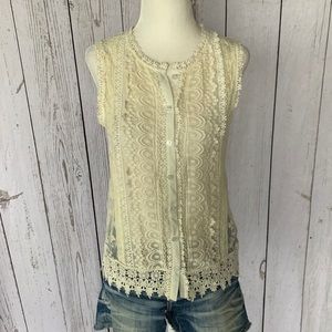 Women’s Freeway Lace Button-Front Tank Top